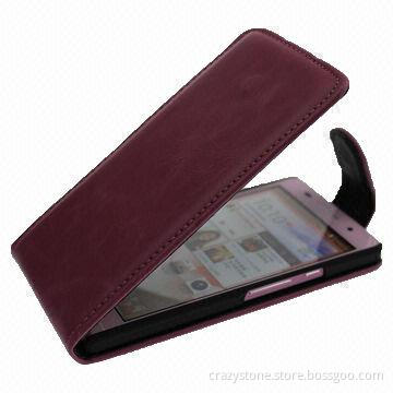 Good-quality Flip PU Leather Case for Huawei Ascend P6
